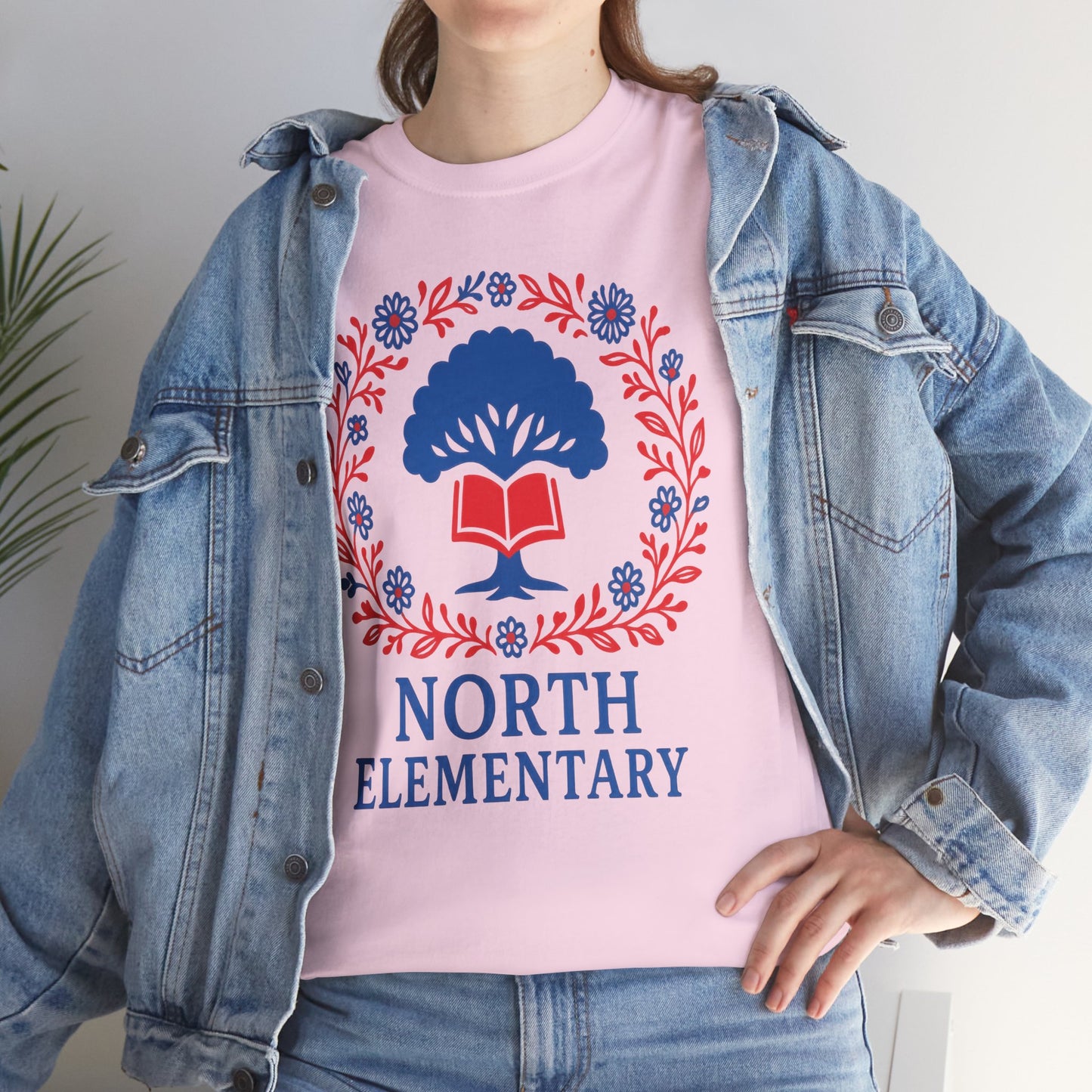 Floral North Elementary Spartan Gildan Tee