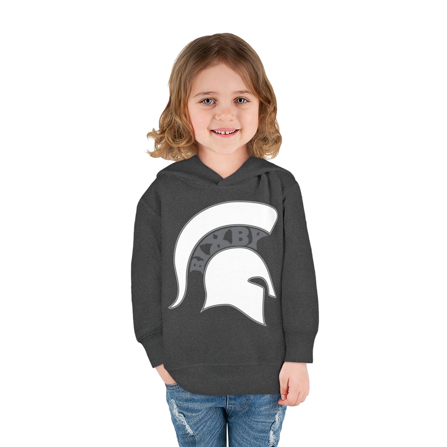 Bixby Spartans White Logo Toddler Rabbit Skins Hoodie