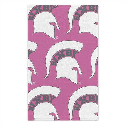 White Spartan Logo Rally Towel