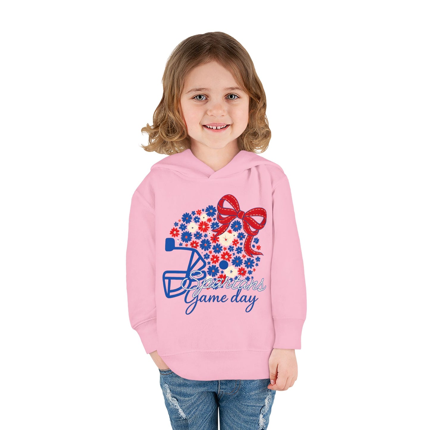 Bixby Spartans Floral Gameday Helmet Toddler Rabbit Skins Hoodie
