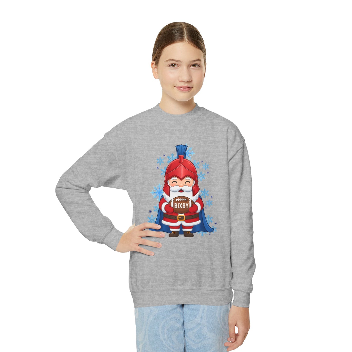 Spartan Football Santa Youth Gildan Sweatshirt