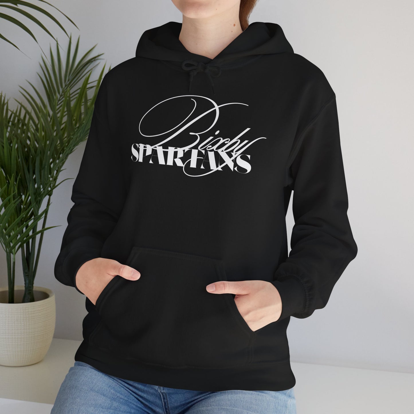 Bixby Spartans Cursive Gildan Hoodie