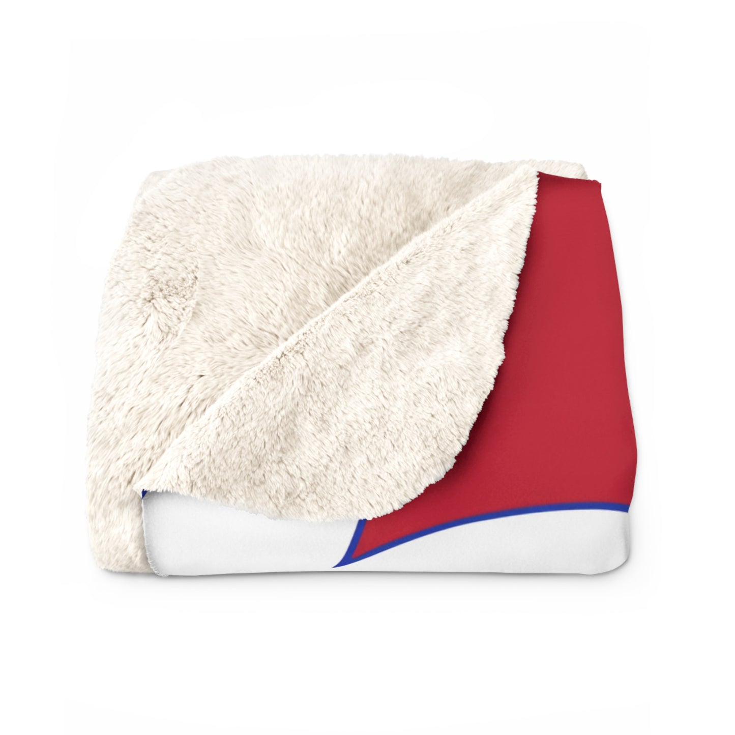 Spartan Red Large Pattern Logo Comfy Sherpa Fleece Blanket