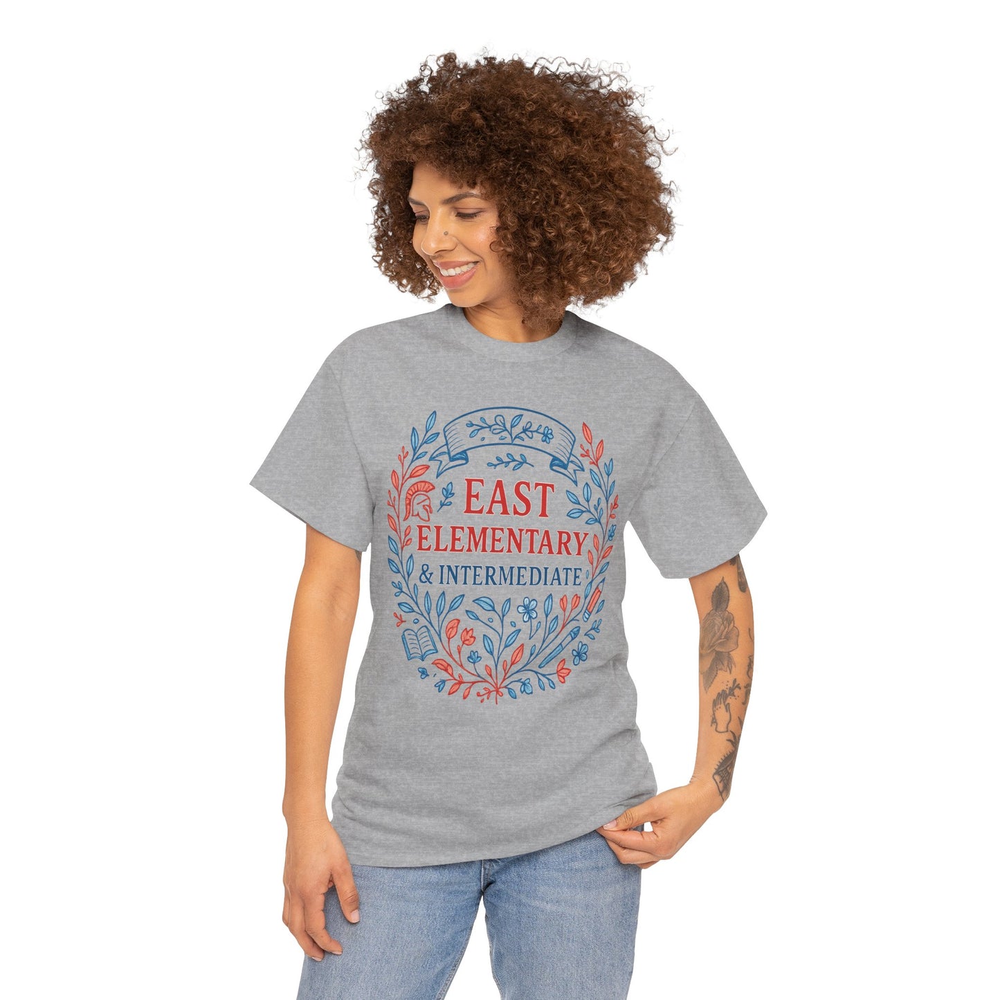 Ornate East Elementary and Intermediate Spartan Gildan Tee