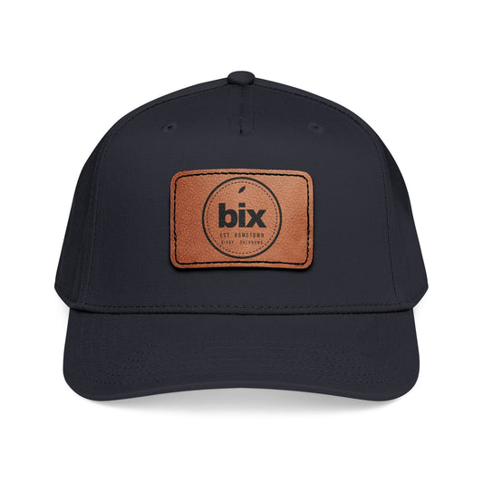 bix Stamp Leather Patch Mid-Profile Cap