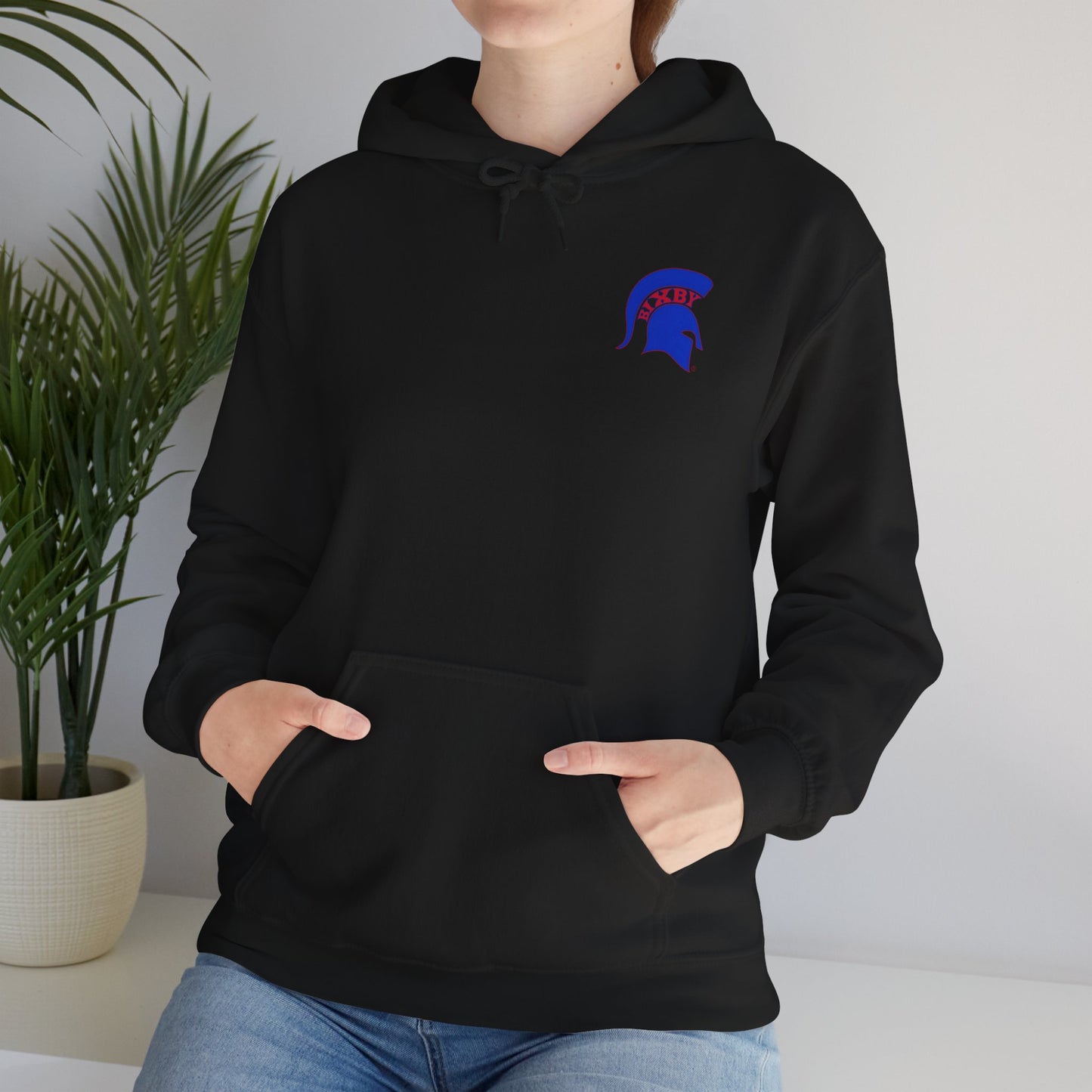 Spartan Blue Logo Gildan Hoodie