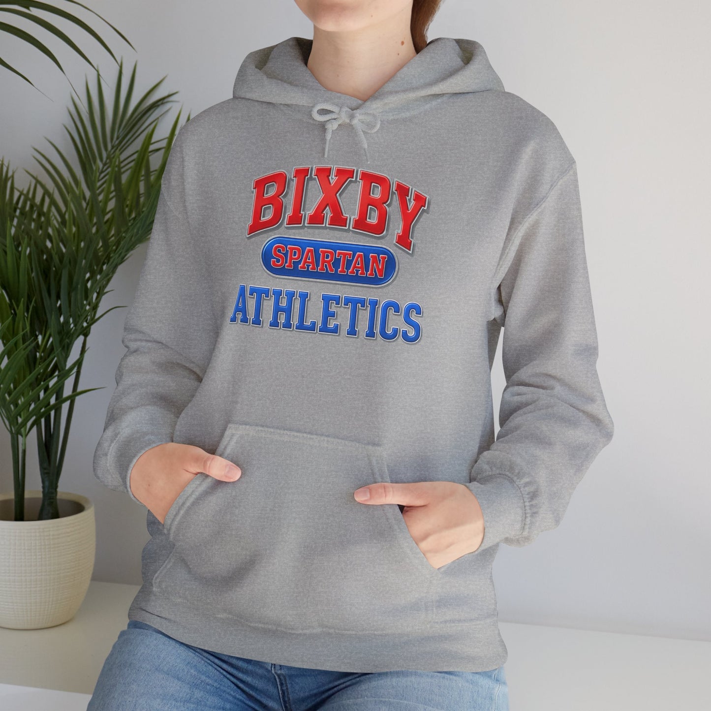 Bixby Spartan Athletics Metallic Gildan Hoodie