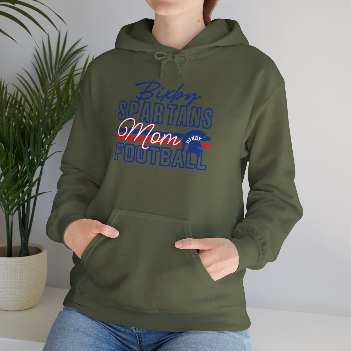 Bixby Spartans Football Mom Gildan Hoodie