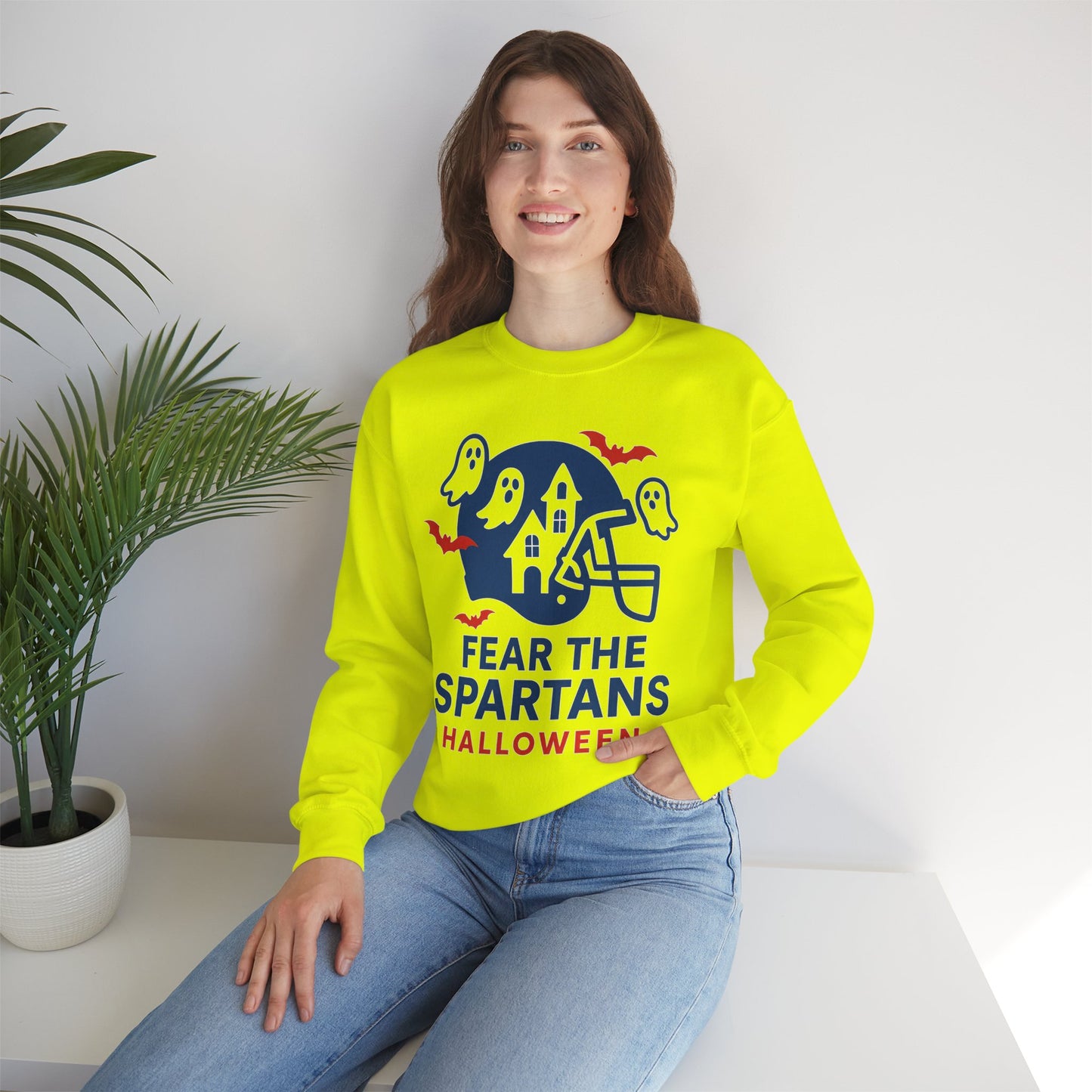 Fear The Spartans Halloween Gildan Sweatshirt