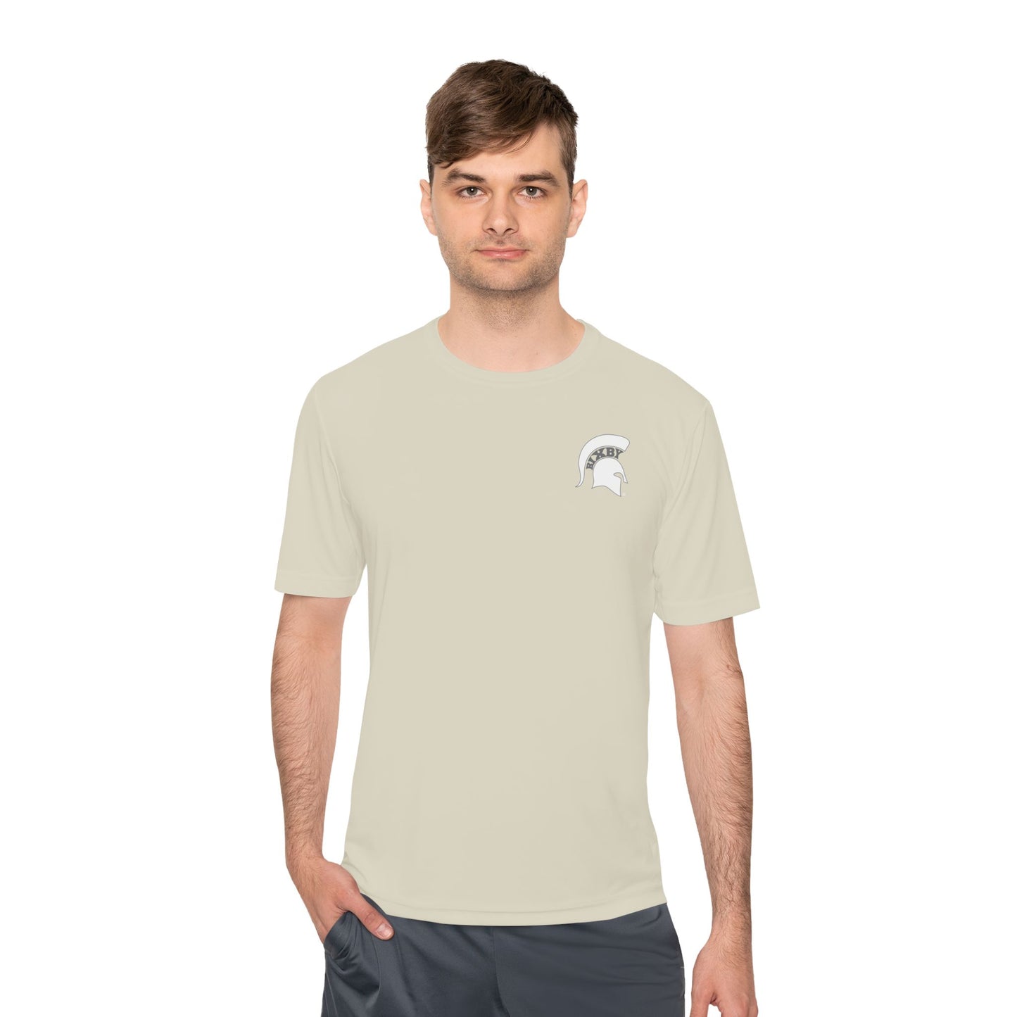 Spartan White Logo Adult Sport-Tek Tee