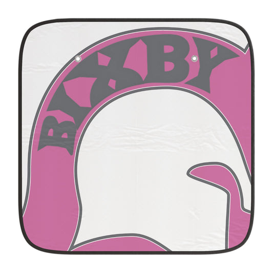 Bixby White Logo Pink Car Sun Shade