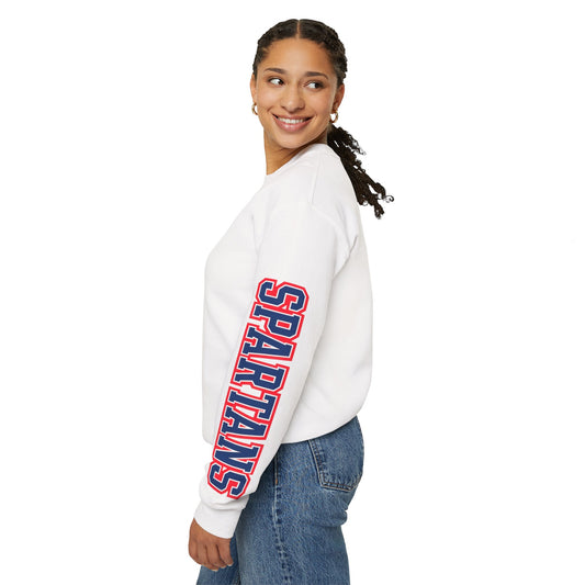 Spartans Athletic Letter Gildan Sleeve Print Sweatshirt