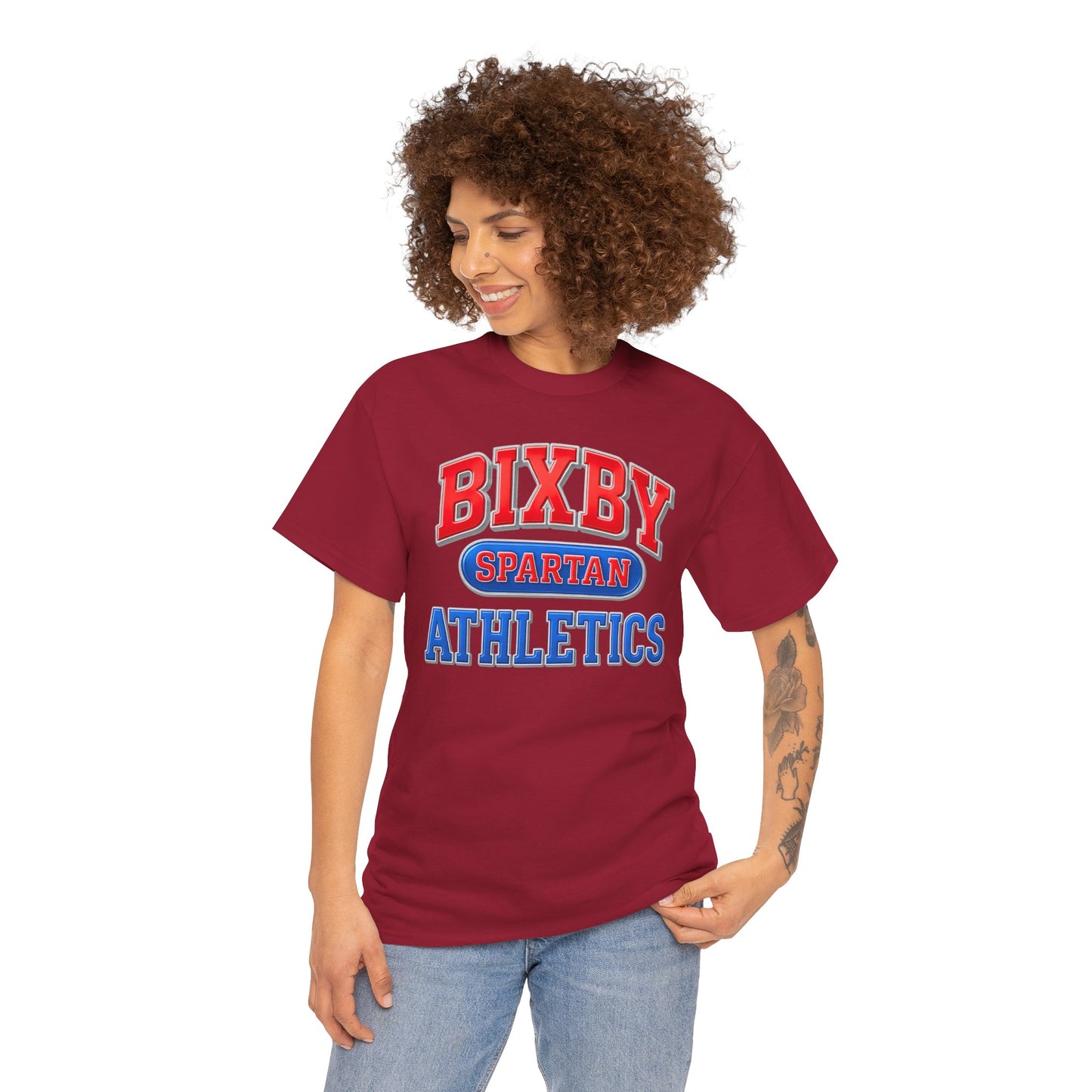 Bixby Spartan Athletics Metallic Gildan Tee