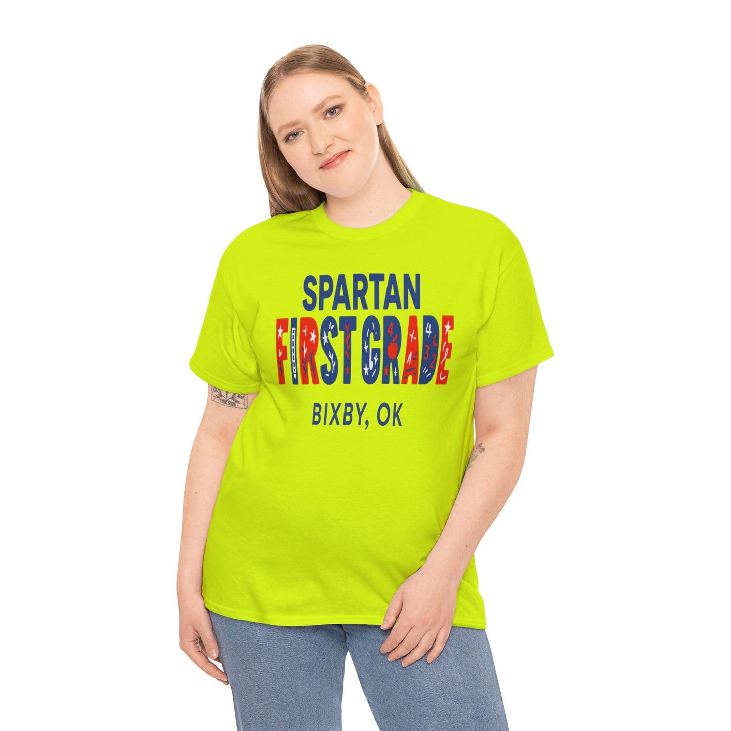 First Grade Spartan Gildan Tee