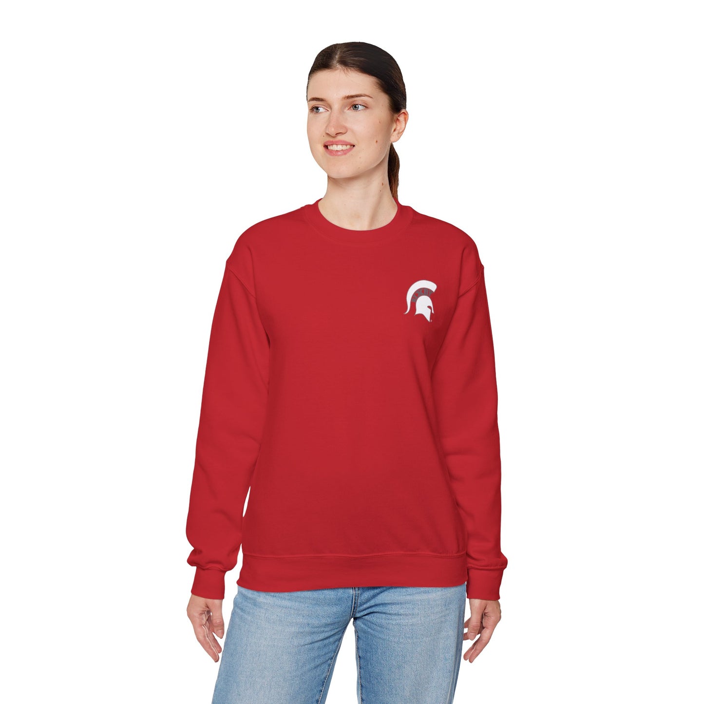 Spartan White Logo Gildan Sweatshirt