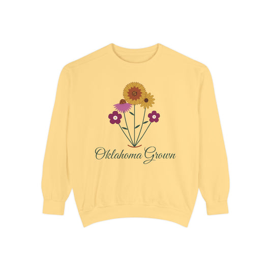 Oklahoma Grown Wildflower Crewneck Sweatshirt | Comfort Colors