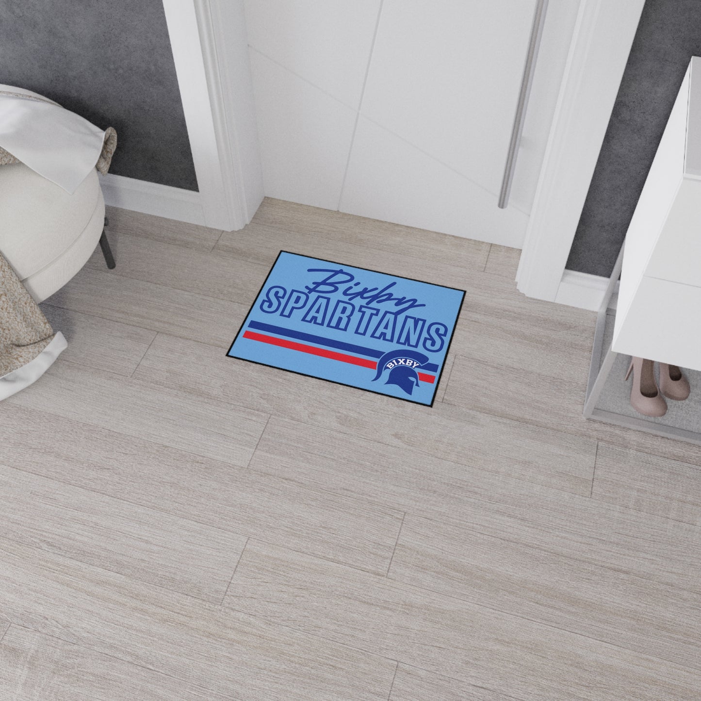 Bixby Spartans Heavy Duty Rubber Backed Floor Mat