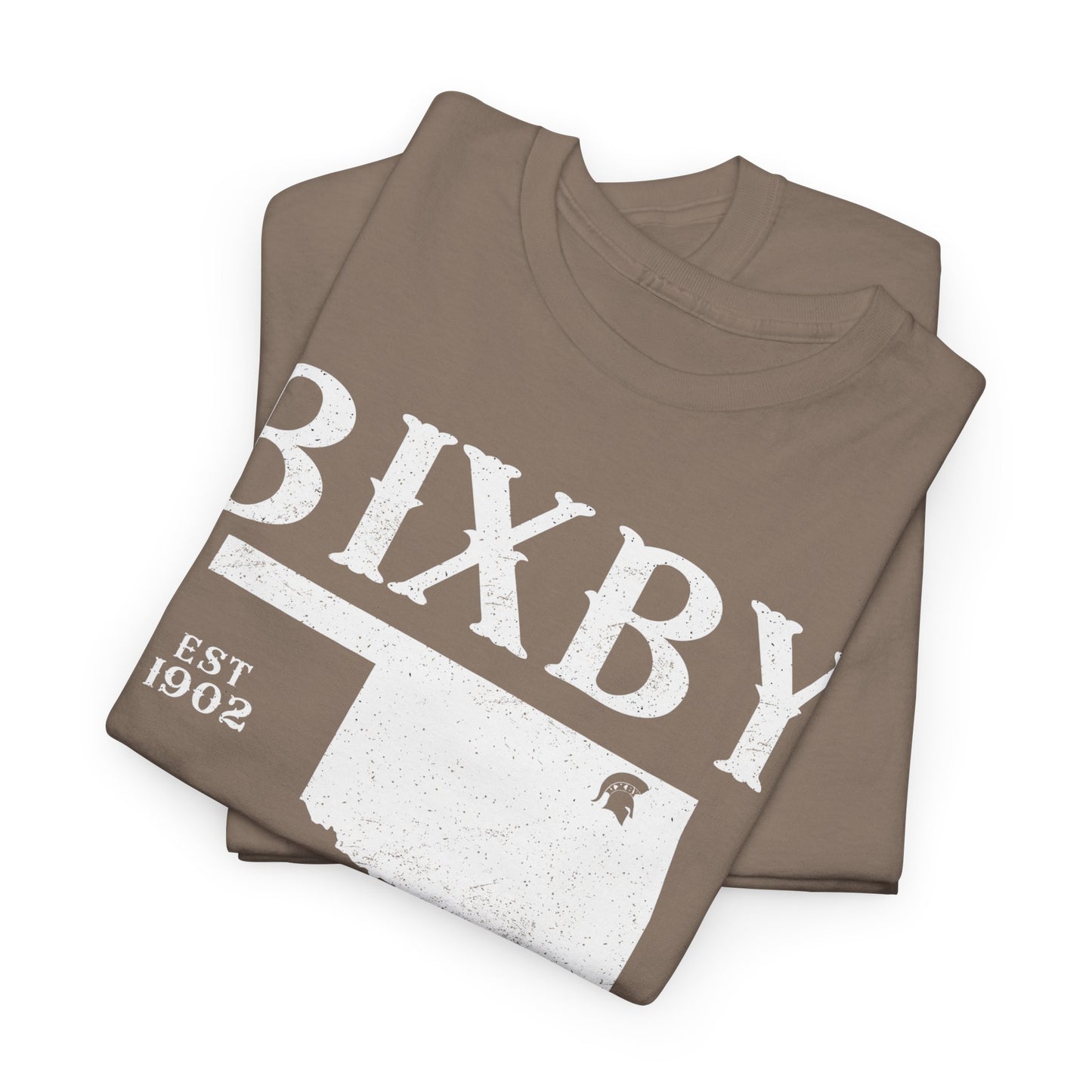 Bixby Oklahoma Spartans Distressed Grunge Effect Gildan Tee