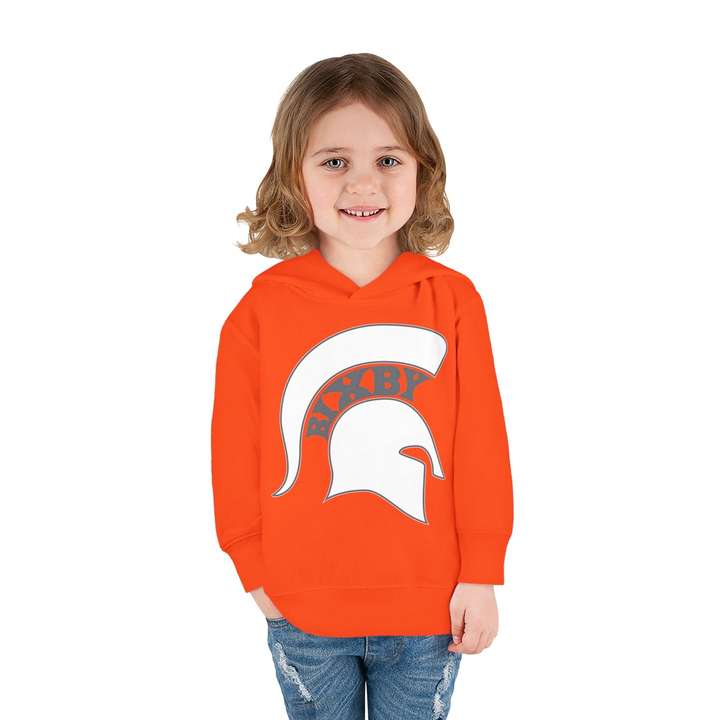 Bixby Spartans White Logo Toddler Rabbit Skins Hoodie