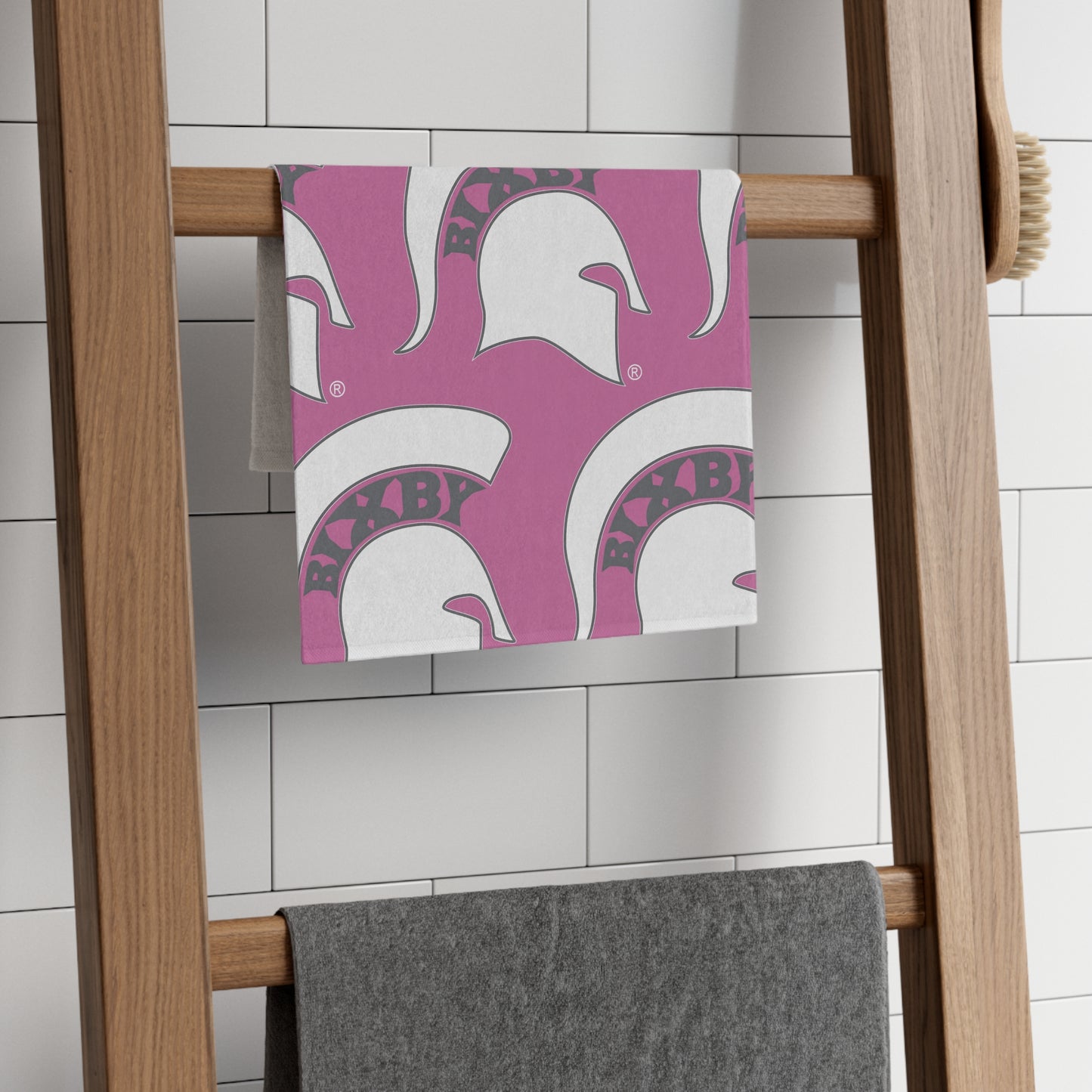 White Spartan Logo Rally Towel