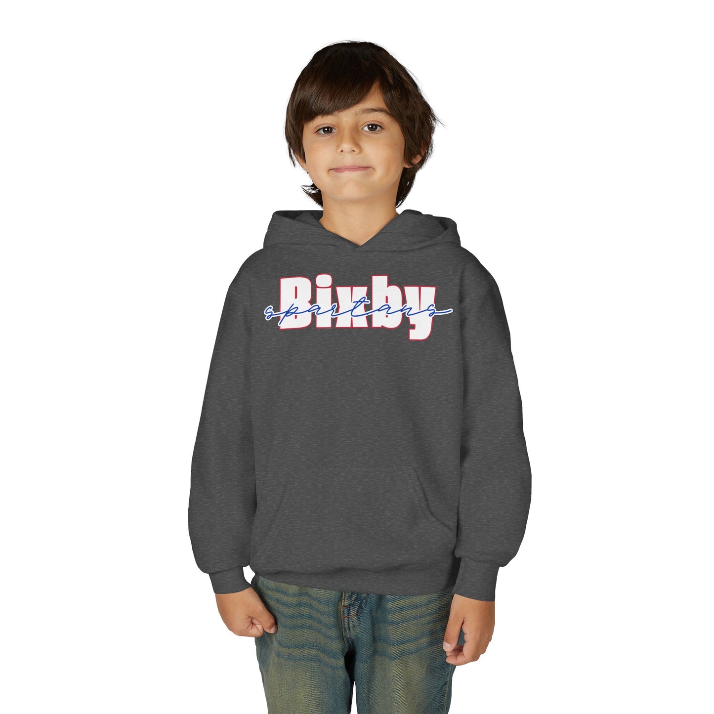 Bixby Spartans Cursive Gildan Hoodie