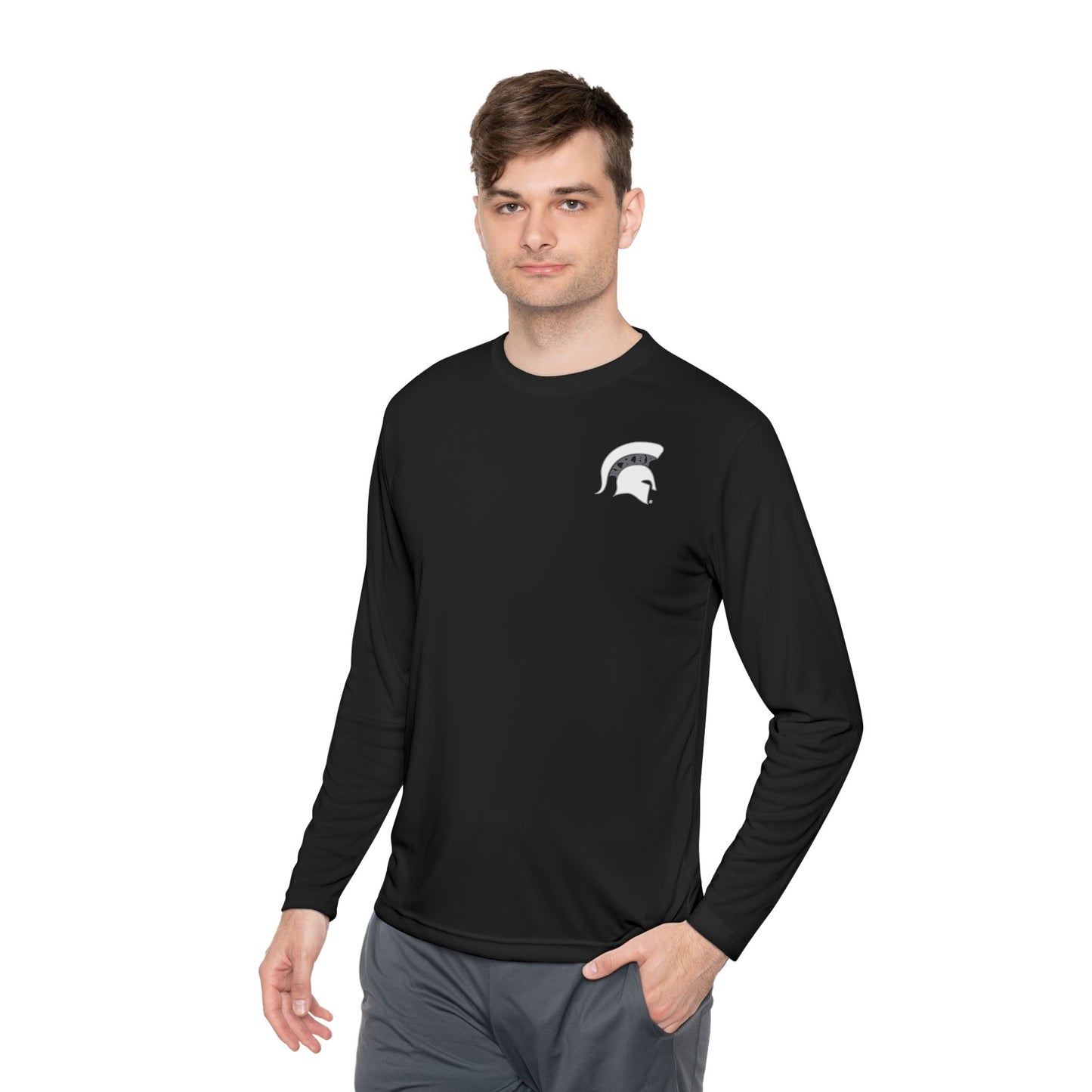 Spartan White Logo Long-Sleeve Sport-Tek Pullover