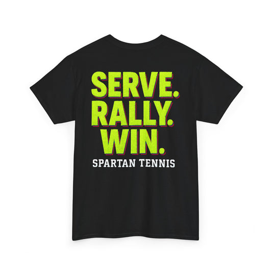 Rally. Serve. Win. Spartan Tennis Gildan Tee
