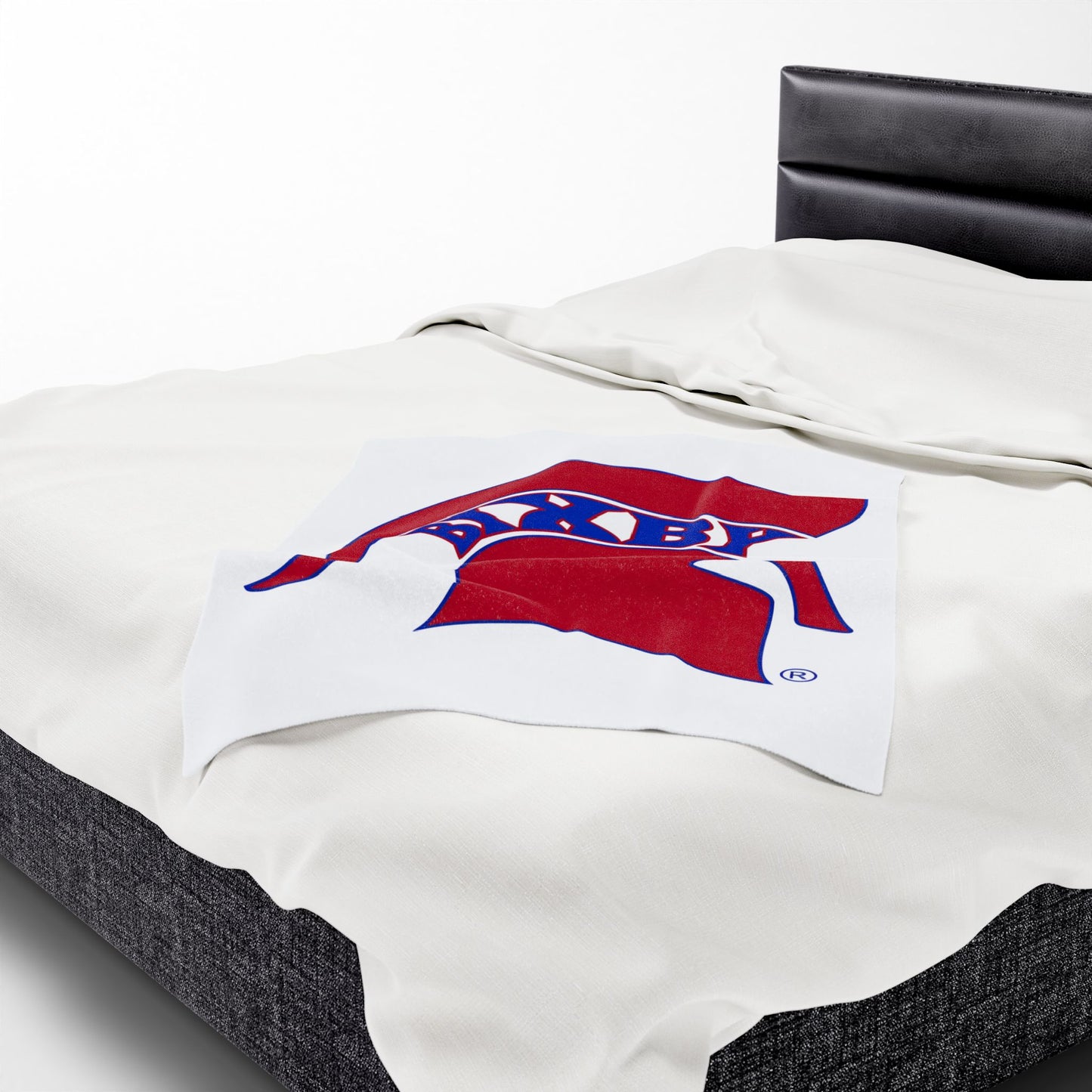 Spartan Red Logo Velveteen Plush Blanket