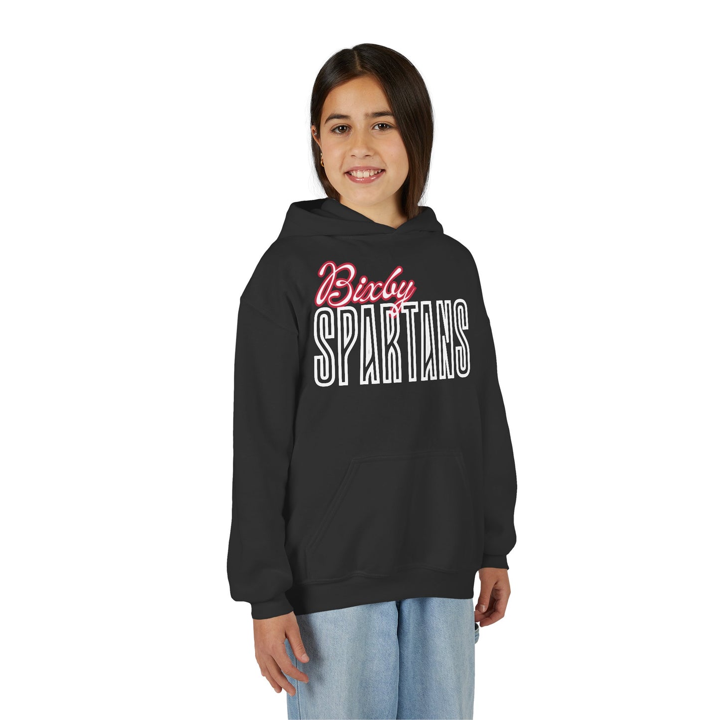 Bixby Spartans Cursive Gildan Hoodie