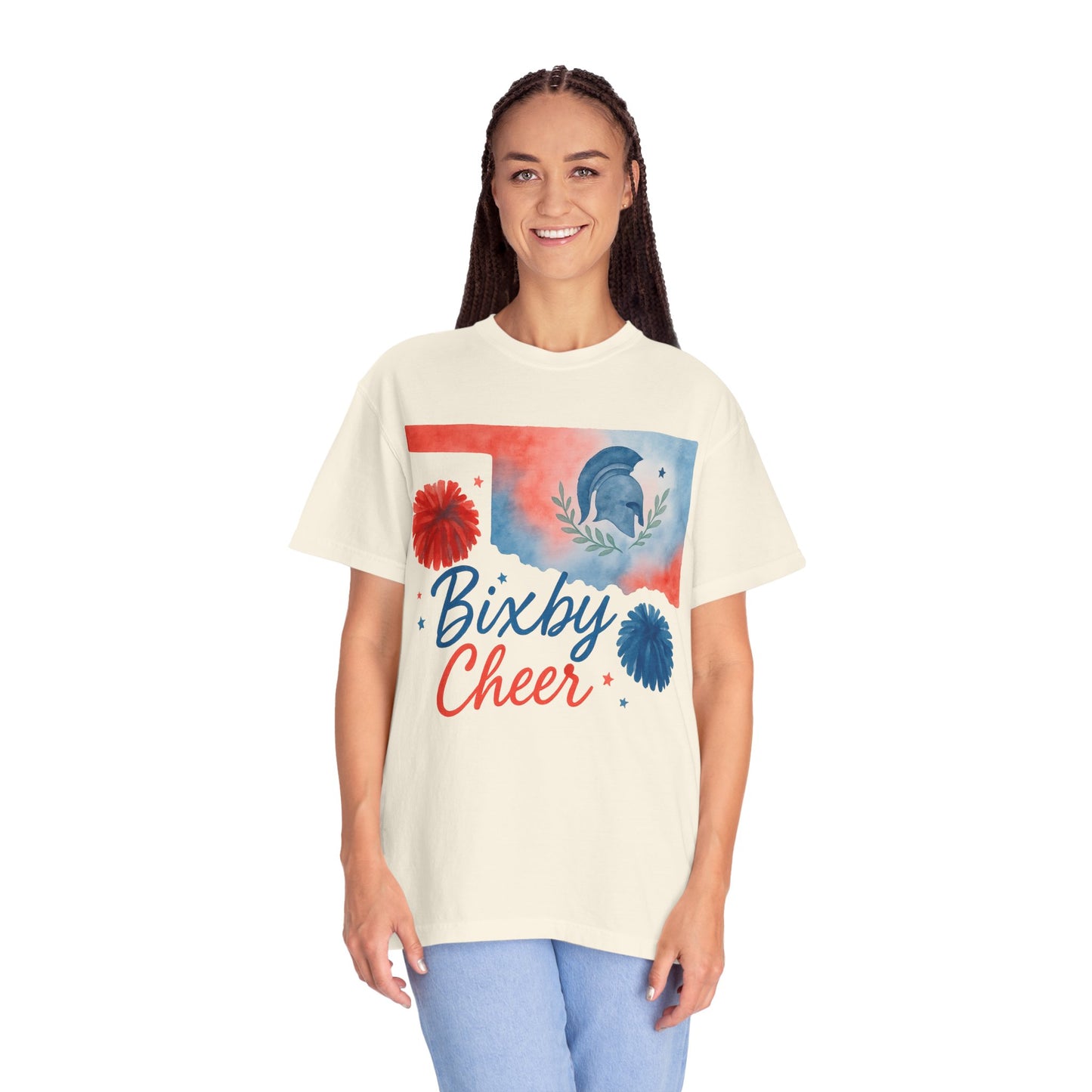 Cheer Bixby OK Watercolor Comfort Colors Tee