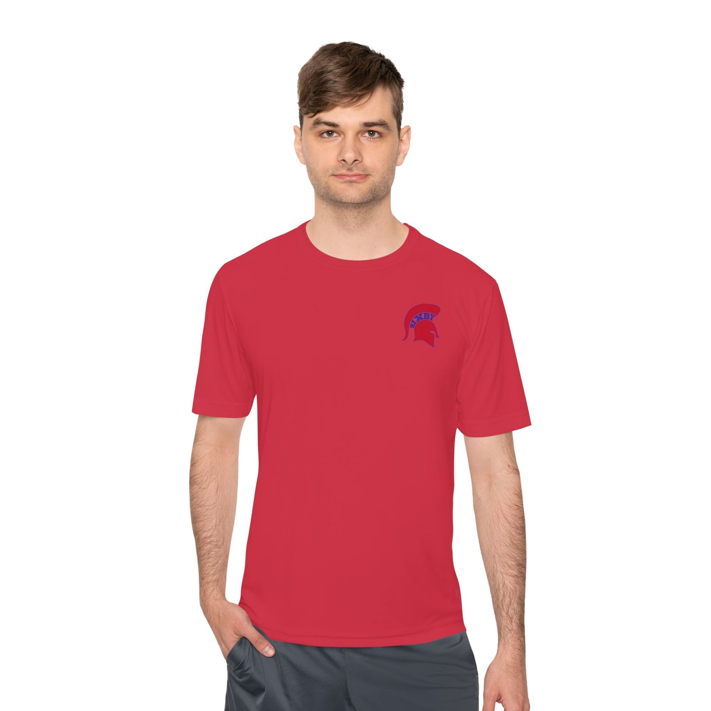 Spartan Red Logo Adult Sport-Tek Tee