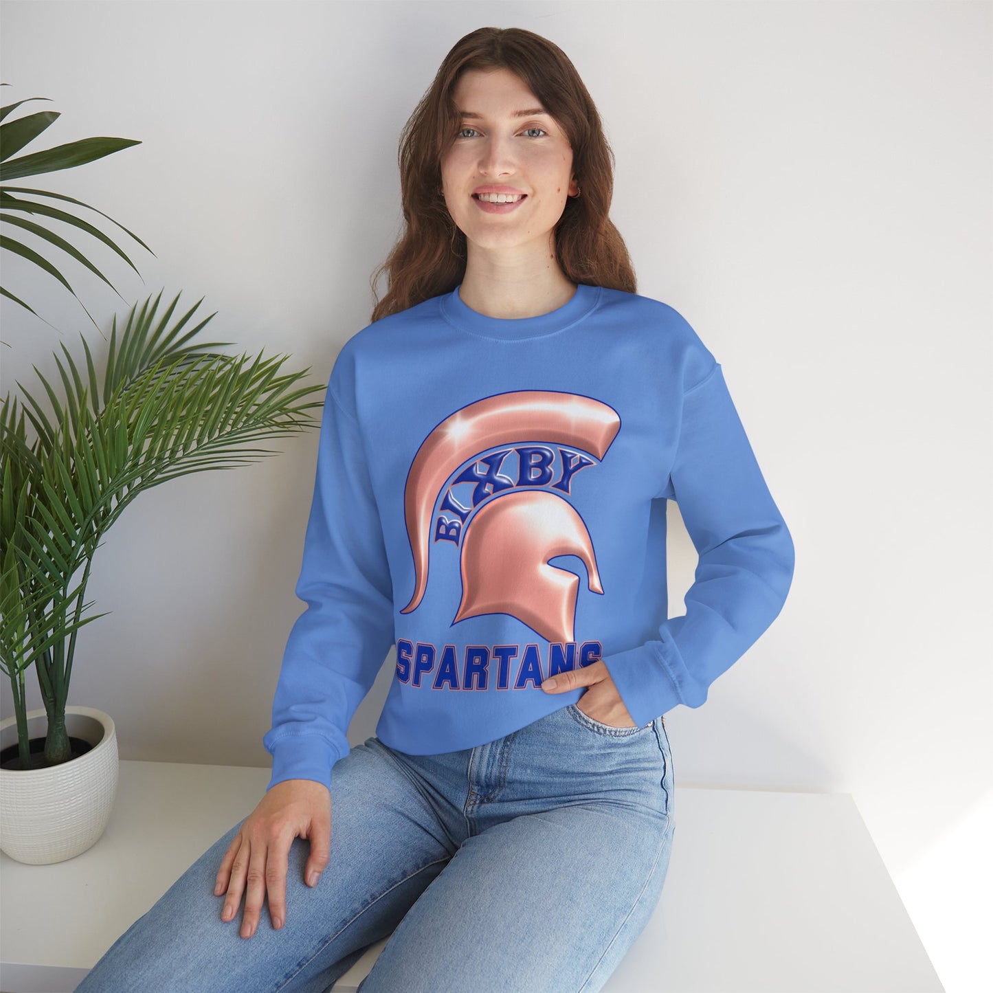 Bixby Spartan Metallic Rose Gold Gildan Sweatshirt