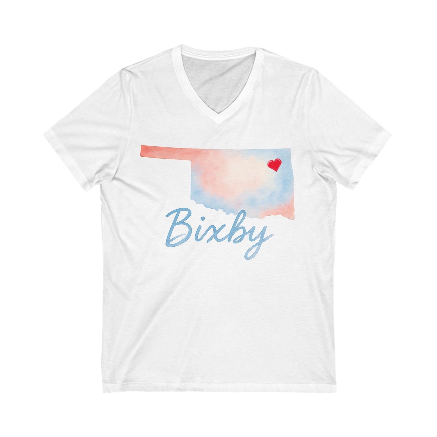 Bixby OK Bella+ Canvas Watercolor V-Neck