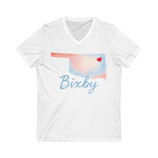 Bixby OK Bella+ Canvas Watercolor V-Neck