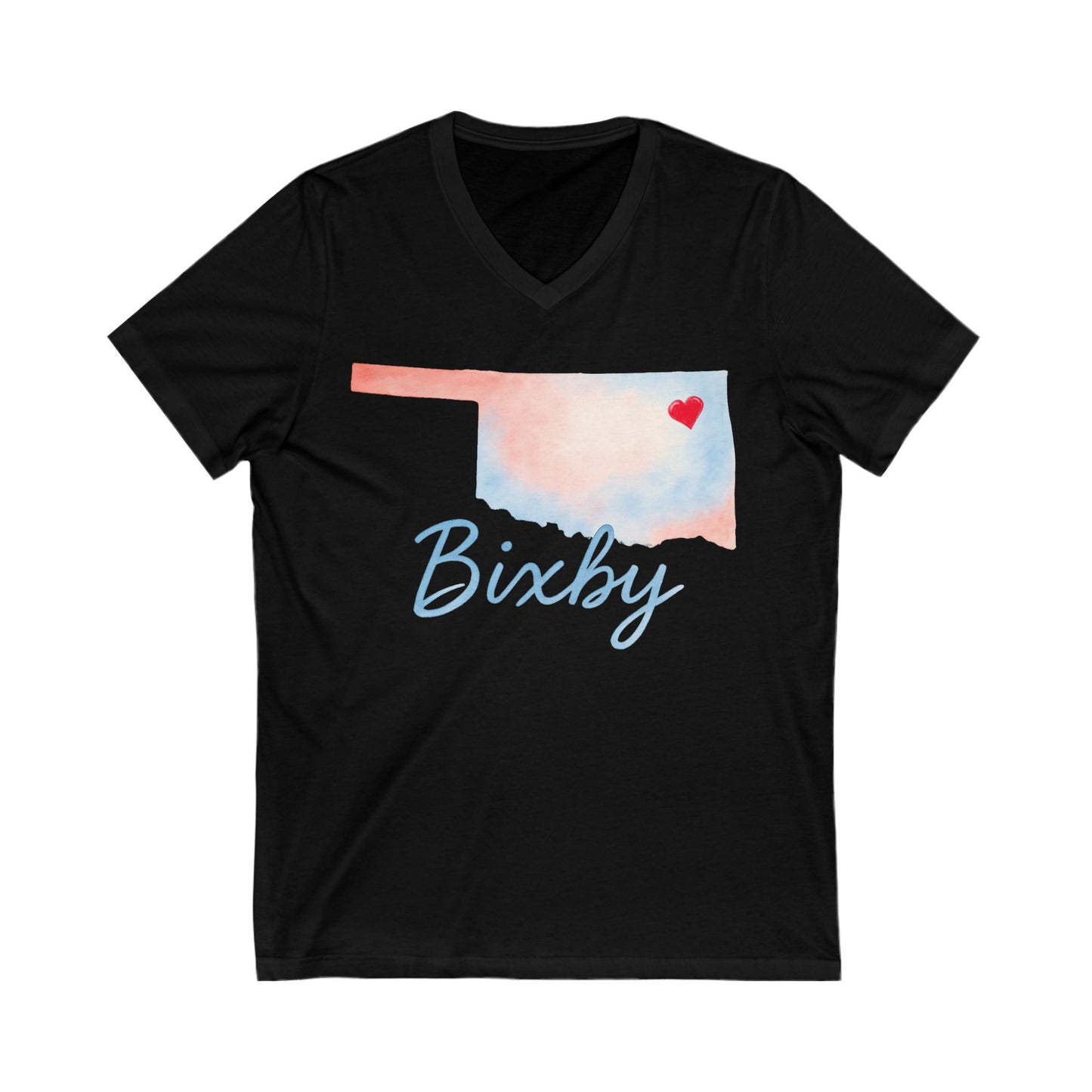 Bixby OK Bella+ Canvas Watercolor V-Neck