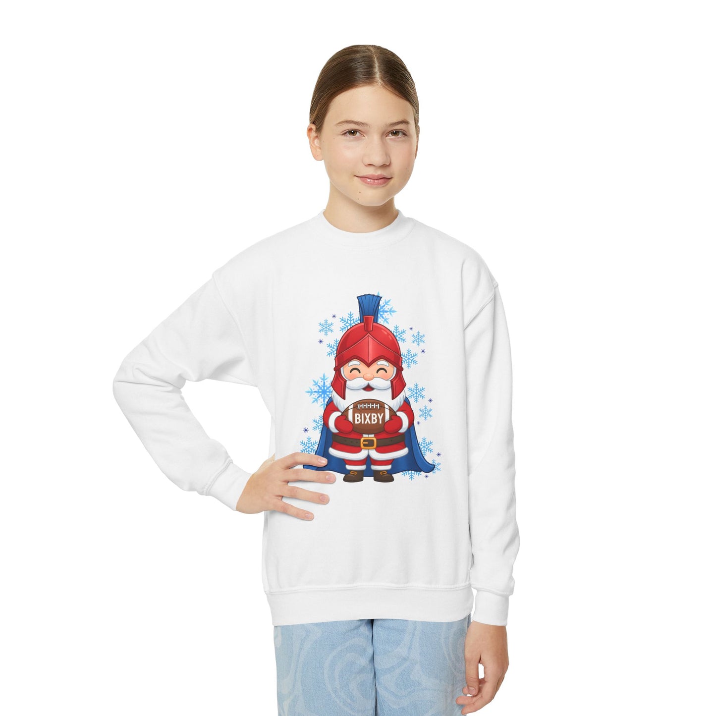 Spartan Football Santa Youth Gildan Sweatshirt