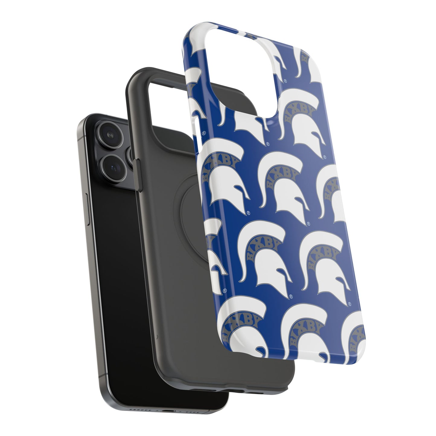 Bixby Spartan White Logo Impact Resistant iPhone Case