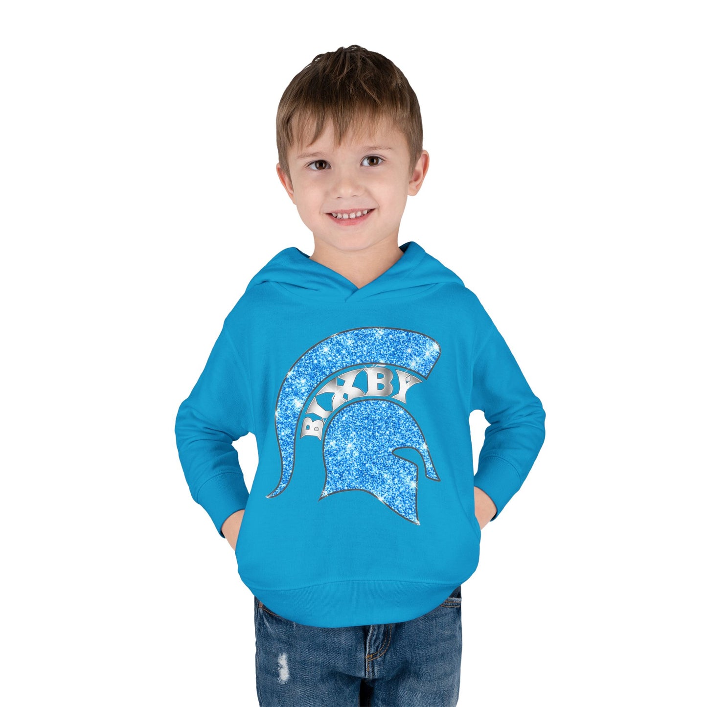 Bixby Spartans Blue Bling Toddler Rabbit Skins Sweatshirt