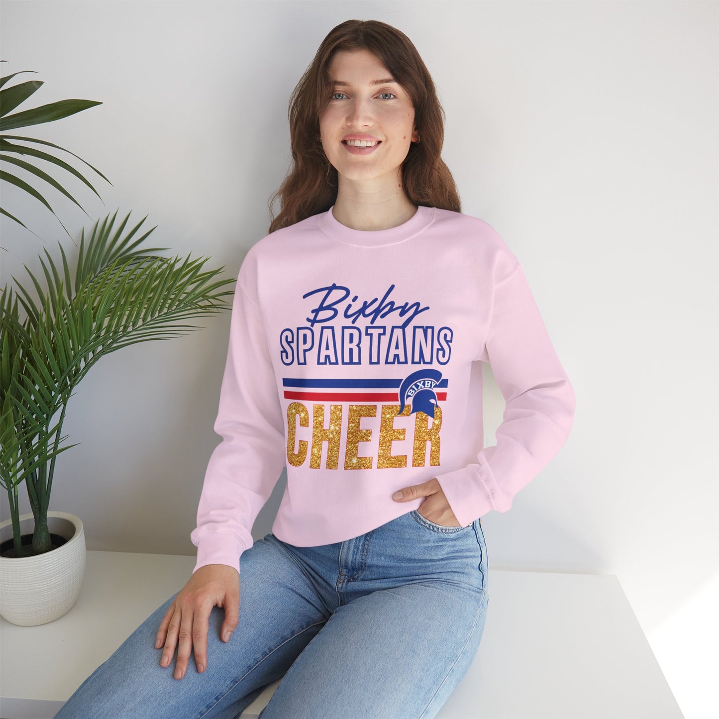 Bixby Spartans Cheer Gildan Sweatshirt