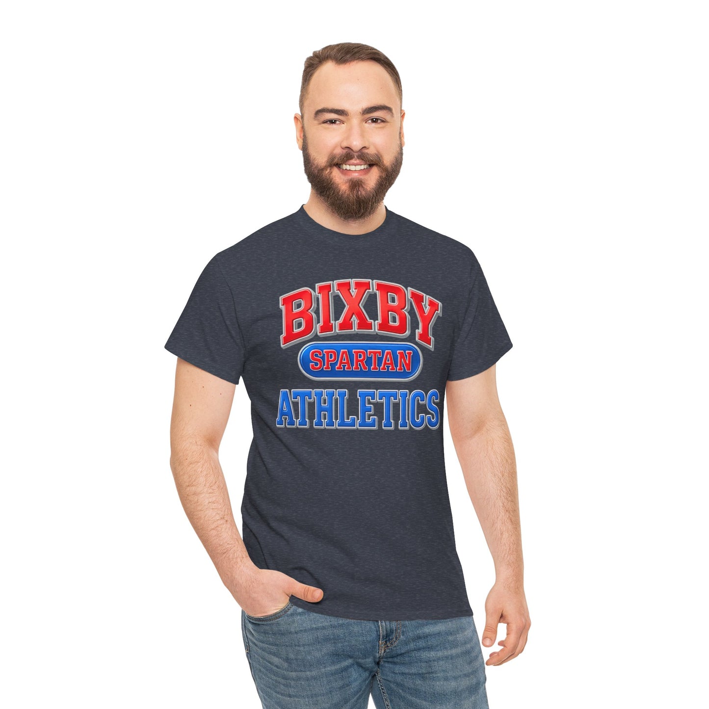Bixby Spartan Athletics Metallic Gildan Tee