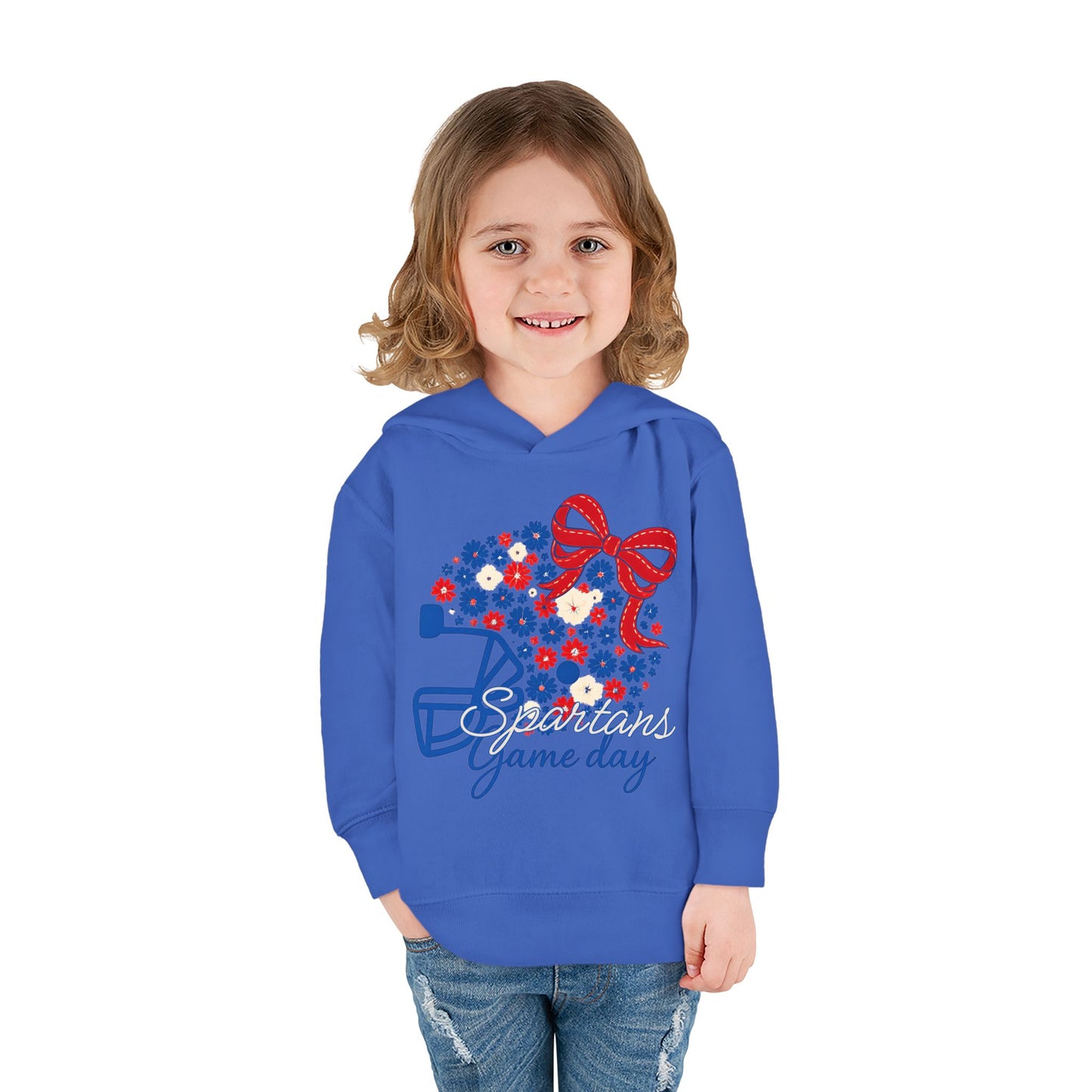 Bixby Spartans Floral Gameday Helmet Toddler Rabbit Skins Hoodie