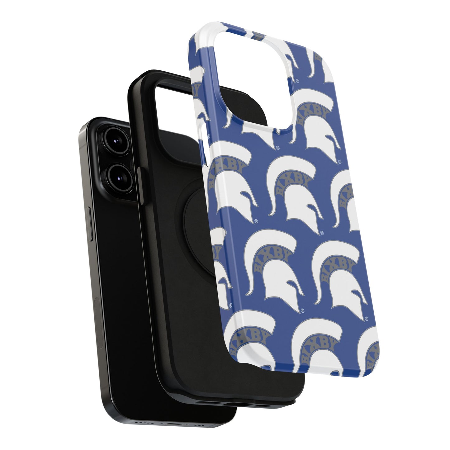 Bixby Spartan White Logo Impact Resistant iPhone Case