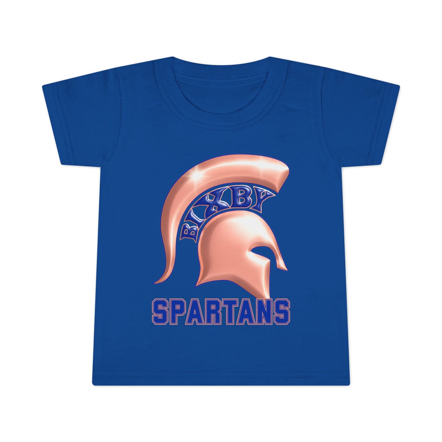 Bixby Spartans Metallic Rose Gold Toddler Tee