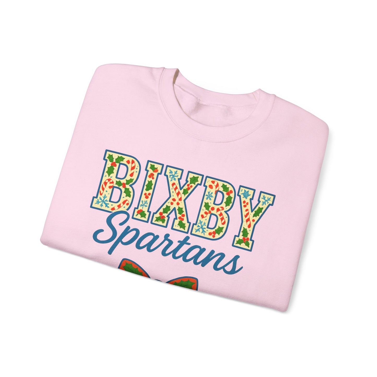Bixby Spartans Christmas Vibes Gildan Sweatshirt