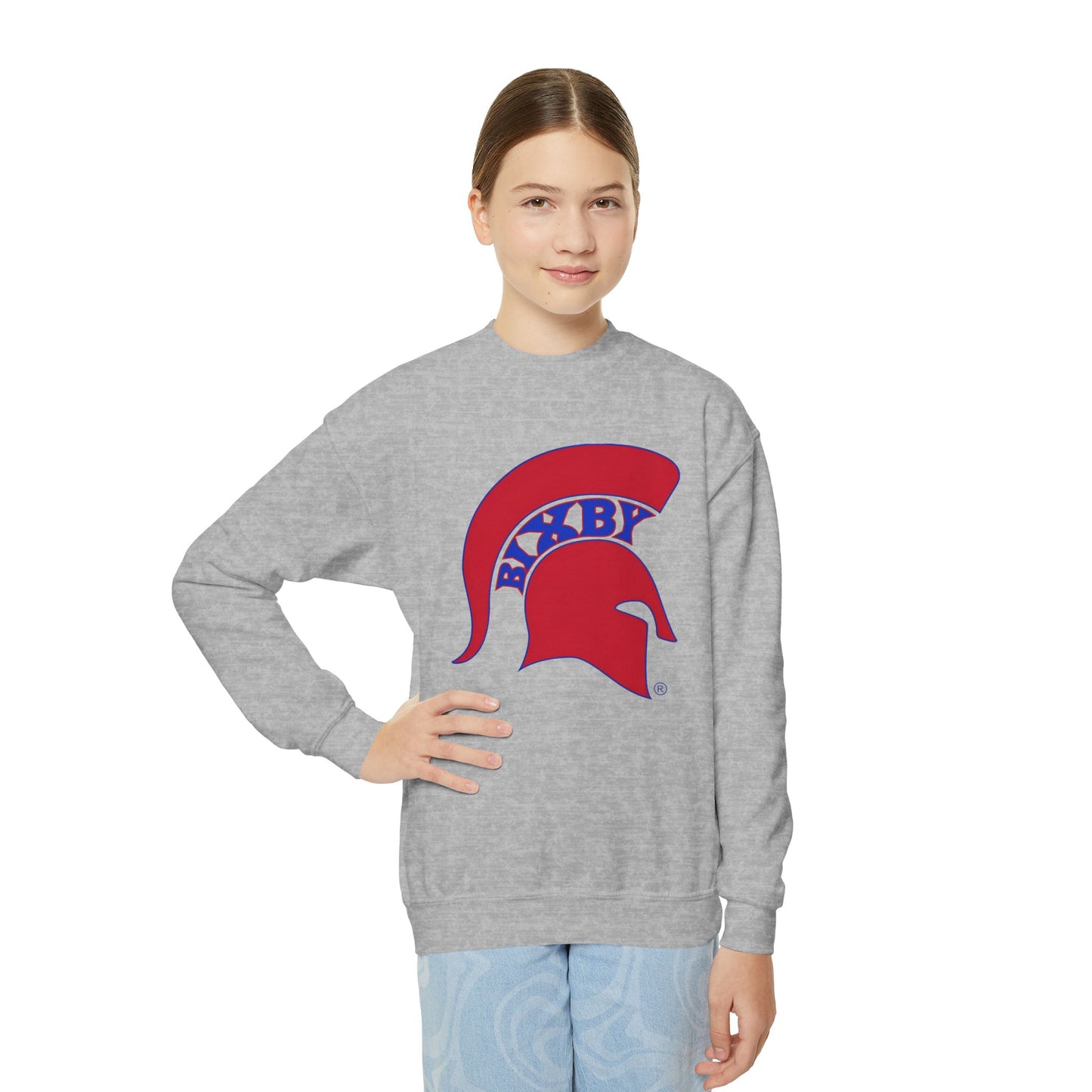 Spartan Red Logo Youth Gildan Sweatshirt