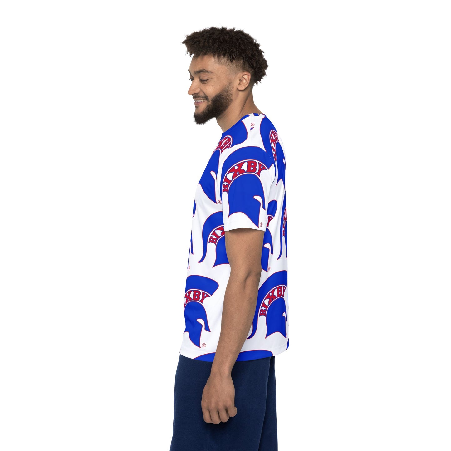 Bixby Spartan Blue Logo All Over Print Tee