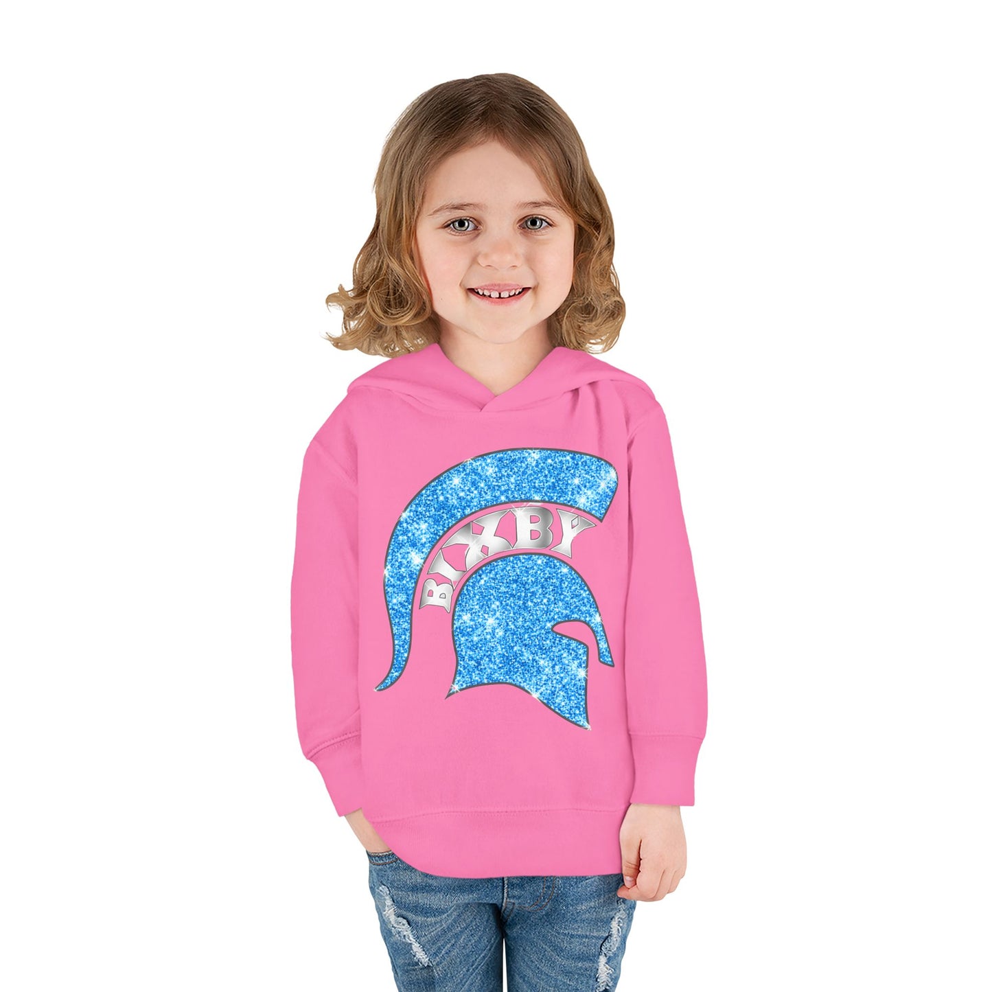 Bixby Spartans Blue Bling Toddler Rabbit Skins Sweatshirt