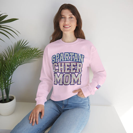 Spartan Cheer Mom With Sleeve Print Gildan Sweatshirt