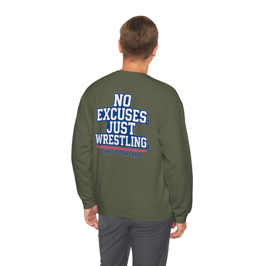 No Excuses Spartan Wrestling Gildan Sweatshirt
