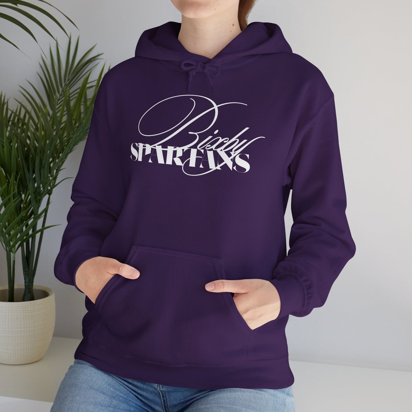 Bixby Spartans Cursive Gildan Hoodie